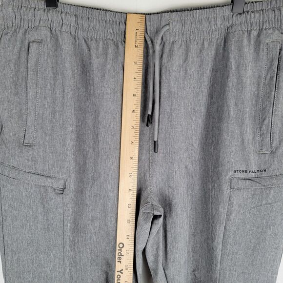 Stone Falcon Men's Sz XL Gray Pull On Performance Pants Stretch Slim Fit Joggers - Picture 5 of 11